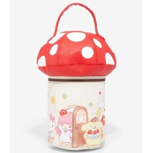 NWT Hello Kitty And Friends Mushroom Makeup Bag Pencil Case Cosmetic Bag San…